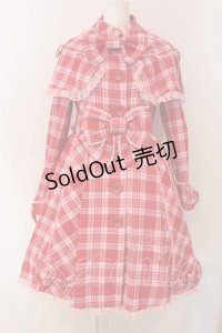 Angelic Pretty / ワンダートリップタータントレンチコート  アカ×ピンクチェック O-25-04-08-036-AP-CO-IG-OS