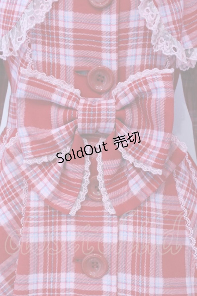 画像3: Angelic Pretty / ワンダートリップタータントレンチコート  アカ×ピンクチェック O-25-04-08-036-AP-CO-IG-OS (3)