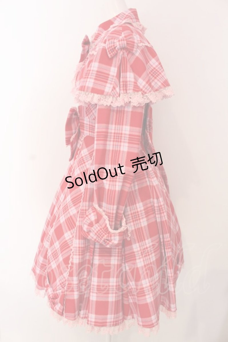 画像5: Angelic Pretty / ワンダートリップタータントレンチコート  アカ×ピンクチェック O-25-04-08-036-AP-CO-IG-OS (5)