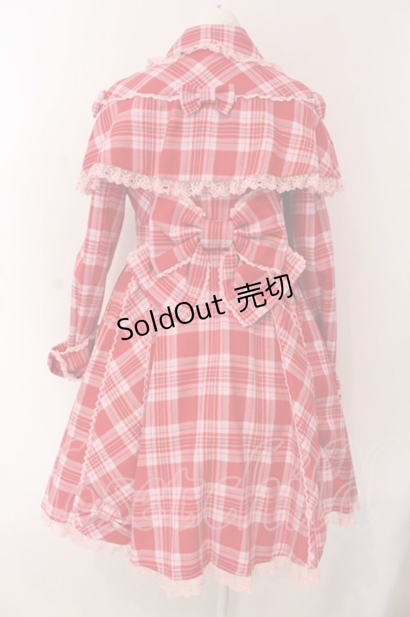 画像6: Angelic Pretty / ワンダートリップタータントレンチコート  アカ×ピンクチェック O-25-04-08-036-AP-CO-IG-OS (6)