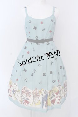 画像1: Emily Temple cute / トランプノースリーブワンピース  ミント O-25-04-08-038-ET-OP-IG-OS