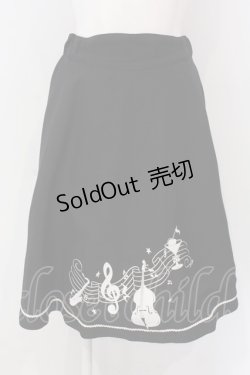 画像1: MILK / Swing Songスカート  ブラック×Redスター柄 O-25-04-08-039-ML-SK-IG-OS