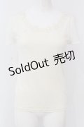 F i.n.t / フラワーモチーフ&シースルー袖トップス  アイボリー O-25-04-08-041-CA-TO-IG-OS