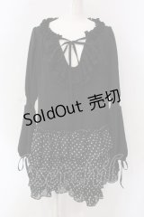 CHOICE / ドットティアード切り替えワンピース  ブラック×ホワイト O-25-04-08-045-PU-OP-IG-OS
