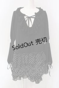 CHOICE / ドットティアード切り替えワンピース  ブラック×ホワイト O-25-04-08-045-PU-OP-IG-OS