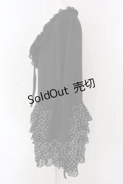画像3: CHOICE / ドットティアード切り替えワンピース  ブラック×ホワイト O-25-04-08-045-PU-OP-IG-OS