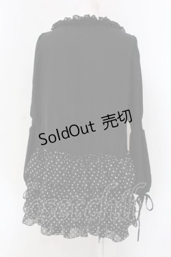 画像4: CHOICE / ドットティアード切り替えワンピース  ブラック×ホワイト O-25-04-08-045-PU-OP-IG-OS