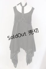 STIGMATA / ボンテージ風ランダムワンピース  赤みのあるブラック×ブラックサテン O-25-04-08-046-GO-OP-IG-OS