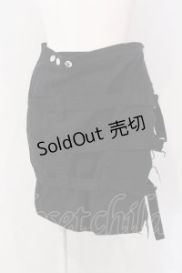 SEXY DYNAMITE LONDON / ボンテージ風プリーツ巻きスカート F ブラック O-25-04-08-047-PU-SK-IG-OS
