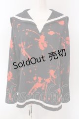 ACDC RAG / ブラッドセーラートップス  ブラック×レッド O-25-04-08-049-PU-TO-IG-OS