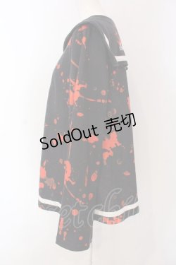 画像2: ACDC RAG / ブラッドセーラートップス  ブラック×レッド O-25-04-08-049-PU-TO-IG-OS