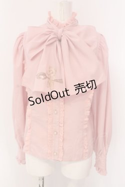 画像1: axes femme kawaii / スプーン持ちのクマさんブラウス M ピンク O-25-04-08-051-AX-BL-YM-OS
