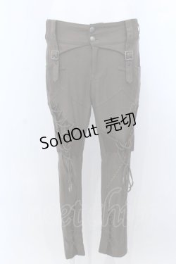 画像1: Ozz oneste / 裾編み上げパンツ  カーキブラウン O-25-04-08-053-OO-PA-IG-OS