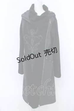 画像1: Ozz Croce / 裏起毛ハイネックワンピース  ブラック O-25-04-08-055-OO-OP-IG-OS
