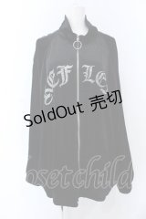 REFLEM / ロゴラインストーンベロアジャージ  ブラック O-25-04-08-056-PU-TO-IG-OS