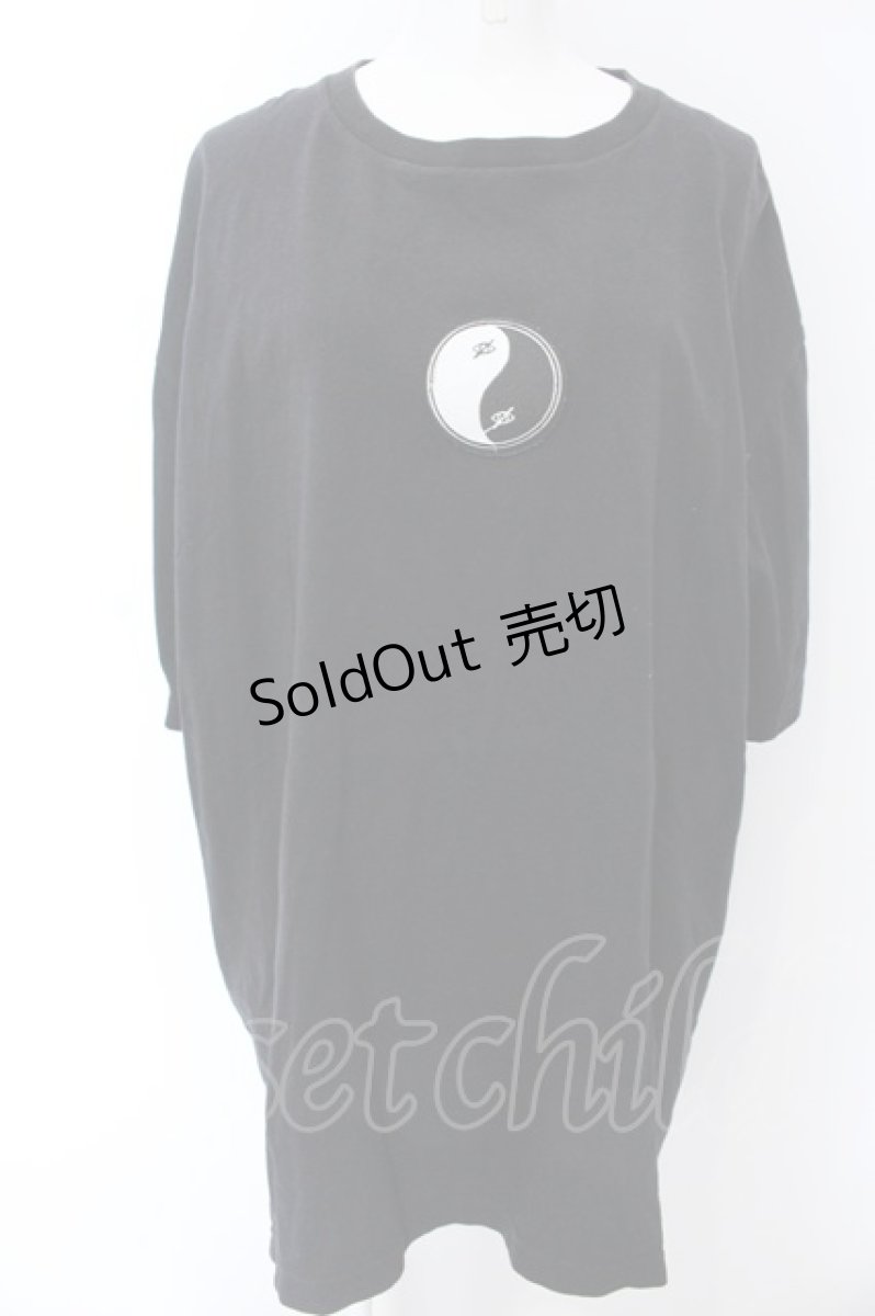 画像1: 【SALE】KRY CLOTHING / 「YINANDYANG」BIGTシャツ  ブラック O-25-04-08-059-EL-TO-IG-ZT021 (1)