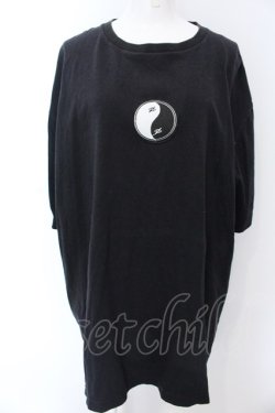 画像1: KRY CLOTHING / 「YINANDYANG」BIGTシャツ  ブラック O-25-04-08-059-EL-TO-IG-OS