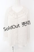 an another angelus / レース襟サテンブラウス F ベージュ O-25-04-08-008-CA-BL-OW-OS