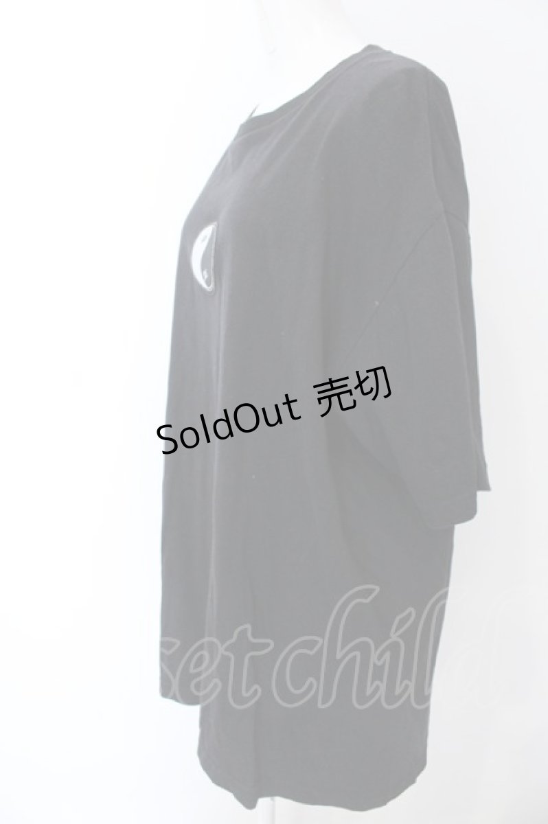 画像2: 【SALE】KRY CLOTHING / 「YINANDYANG」BIGTシャツ  ブラック O-25-04-08-059-EL-TO-IG-ZT021 (2)