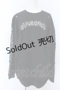 KRY CLOTHING / 「明日が来ませんように」BIGスウェットトップス  ブラック O-25-04-08-060-EL-TO-IG-OS