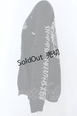 画像2: KRY CLOTHING / 「明日が来ませんように」BIGスウェットトップス  ブラック O-25-04-08-060-EL-TO-IG-OS