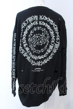 画像3: KRY CLOTHING / 「明日が来ませんように」BIGスウェットトップス  ブラック O-25-04-08-060-EL-TO-IG-OS