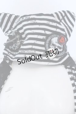 画像2: MAD / ボーダー猫耳キャップ  ブラック×ホワイト O-25-04-08-065-PU-AC-IG-OS