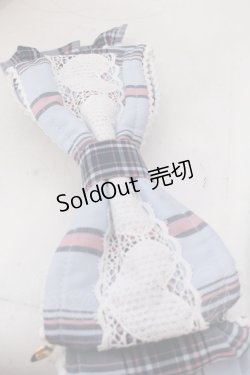 画像2: Angelic Pretty / Heartヒロインリボンヘッドドレス(タータン)  サックス O-25-04-08-066-AP-AC-IG-OS