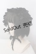 MARBLE / フリンジリボンフリルヘッドドレス  ブラック O-25-04-08-068-GO-AC-IG-OS
