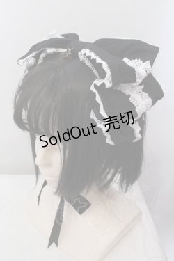 画像1: ALICE and the PIRATES / Dolly Ribbonヘッドドレス  クロ×シロ O-25-04-08-069-PA-AC-IG-OS
