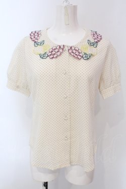 画像1: Fi.n.t / フルーツ刺繍襟ブラウス F アイボリー O-25-04-08-009-CA-BL-OW-OS