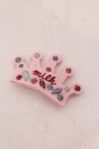 MILK / ティアラワッペンバレッタ  ピンク O-25-05-27-1012-ML-AC-IG-ZT444-F005