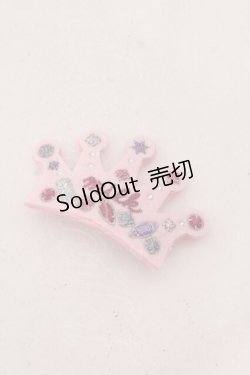 画像1: MILK / ティアラワッペンバレッタ  ピンク O-25-05-27-1012-ML-AC-IG-ZT444-F005