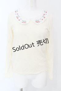 Fi.n.t / さくらんぼ刺繍襟ブラウス F アイボリー O-25-04-08-011-CA-TO-OW-OS