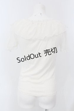 画像3: F i.n.t / チュール襟袖カットソー F アイボリー O-25-04-08-001-CA-TO-OW-OS