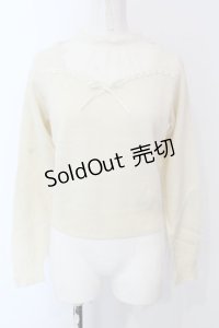 Fi.n.t / ドットチュール切替ニット F アイボリー O-25-04-08-012-CA-TO-OW-OS