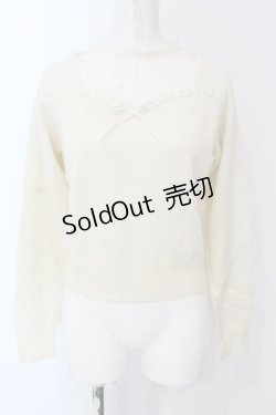 画像1: Fi.n.t / ドットチュール切替ニット F アイボリー O-25-04-08-012-CA-TO-OW-OS