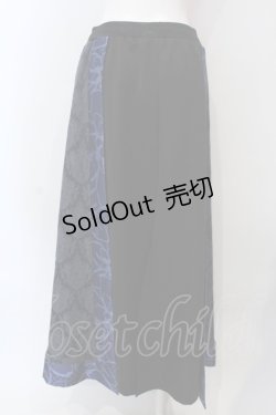 画像4: Qutie Frash / 和柄プリーツロンスカ  ブルー O-25-04-08-015-QU-SK-OW-ZI
