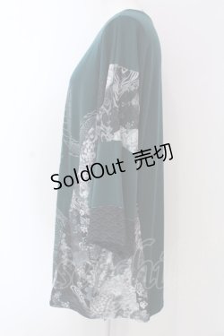 画像2: Qutie Frash / 和柄BIG　T F グリーン×ドラゴン O-25-04-08-016-QU-TO-OW-OS