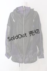 REFLEM / シアー切替ハイネックZIPパーカー  ブラック×パープル O-25-04-08-018-PU-TO-IG-OS