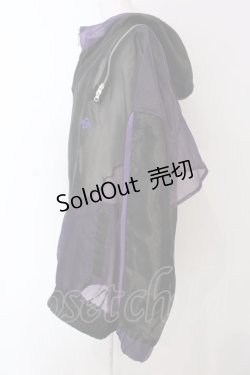 画像3: REFLEM / シアー切替ハイネックZIPパーカー  ブラック×パープル O-25-04-08-018-PU-TO-IG-OS