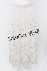 axes femme / チュールカラー刺繍スカート F キナリ O-25-04-08-003-AX-SK-OW-OS