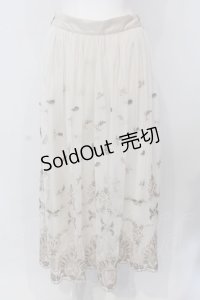 axes femme / チュールカラー刺繍スカート F キナリ O-25-04-08-003-AX-SK-OW-OS