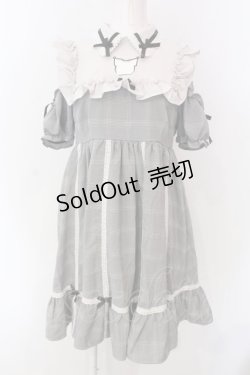 画像1: DearMyLove / クロミチェックワンピース M グレー O-25-04-08-024-EL-OP-OW-OS
