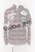 ACDC RAG / ハラジュクパーカー  レッド×ブラック O-25-04-08-028-PU-TS-OW-OS