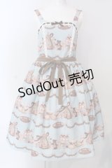 axes femme kawaii / お菓子の家柄ジャンスカ M ミント O-25-04-08-030-AX-OP-YM-OS