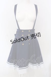 Amavel / Crown Emblemサイドプリーツマリンスカパン  ネイビー O-25-04-10-004-CA-PA-IG-OS