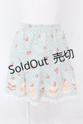 Shirley Temple / カップケーキ柄スカート 150cm ミント O-25-04-10-026-ET-SK-IG-OS