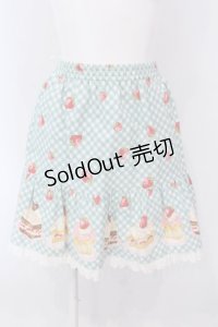 Shirley Temple / カップケーキ柄スカート 150cm ミント O-25-04-10-026-ET-SK-IG-OS