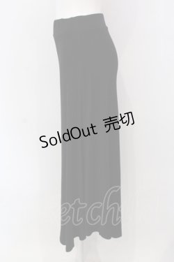 画像2: MIHO MATSUDA / カットロングスカート  ブラック O-25-04-10-028-GO-SK-IG-OS